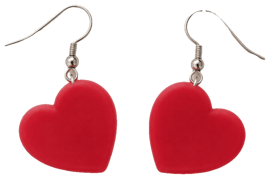 Pendientes pequeños de corazón — 3D-printed earrings