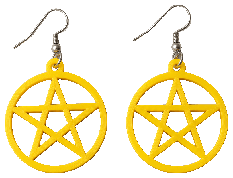 Pentagram earrings by Ola S — 3D-printed earrings
