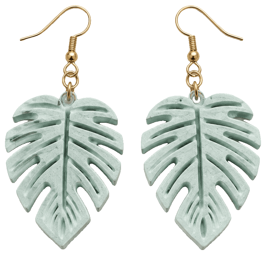 Monstera Ear Ring — 3D-printed earrings
