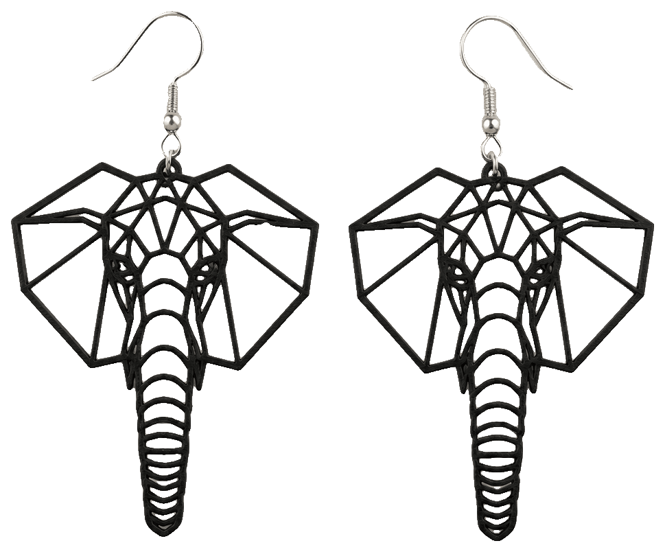 Elephant earrings by That's me — 3D-printed earrings