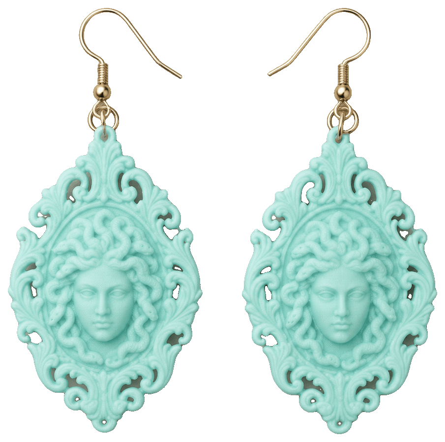 Medusa Earrings — 3D-printed earrings