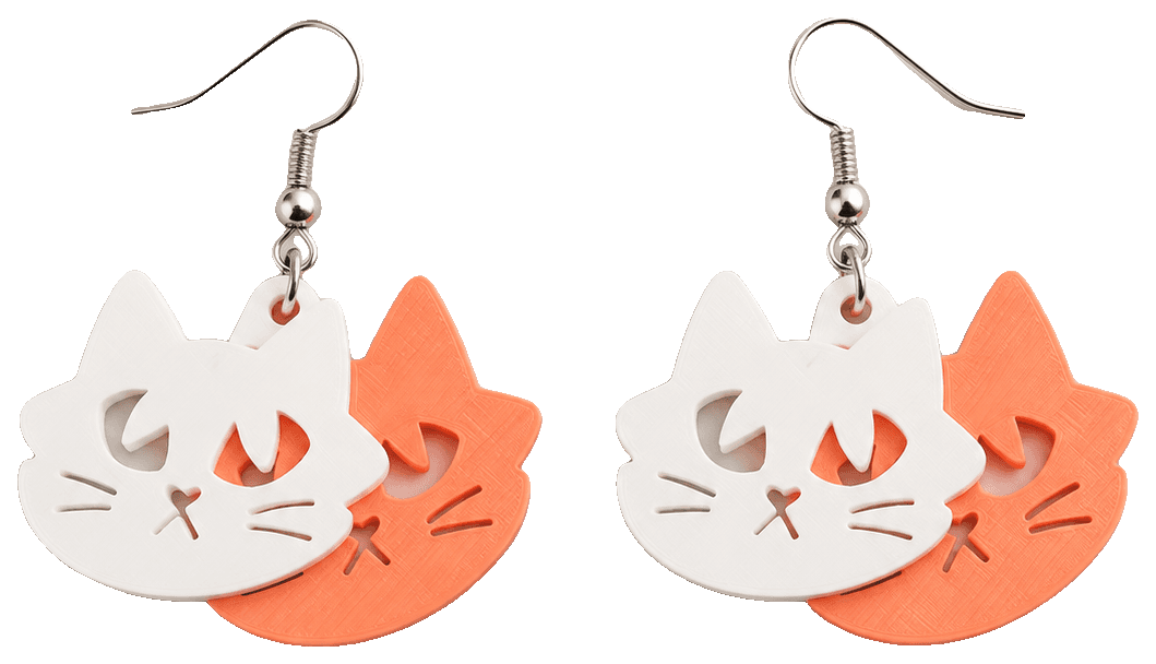 Cat Earrings by ChoCho — 3D-printed earrings
