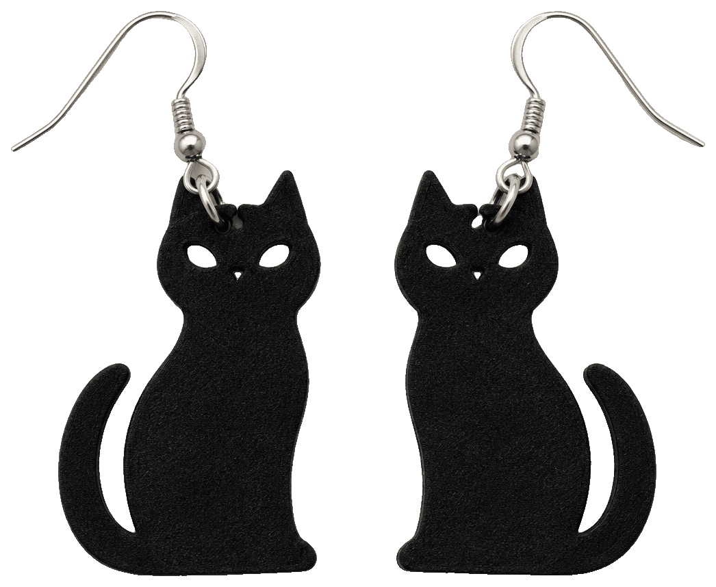 Cat Earrings by Kei — 3D-printed earrings
