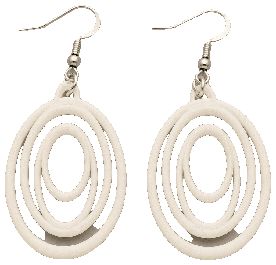 Oval Earrings — 3D-printed earrings