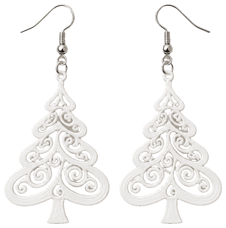 Christmas Tree Earrings by 29FLO — 3D-printed earrings