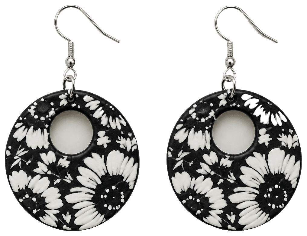 Boucle d'oreille Earring flowers V1 — 3D-printed earrings