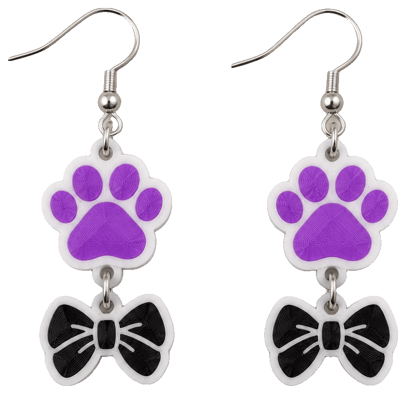 Pendientes de boton — 3D-printed earrings