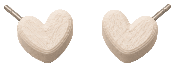 Heart stud earrings — 3D-printed earrings