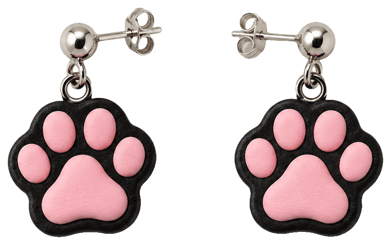 Cat Paw stud earrings — 3D-printed earrings