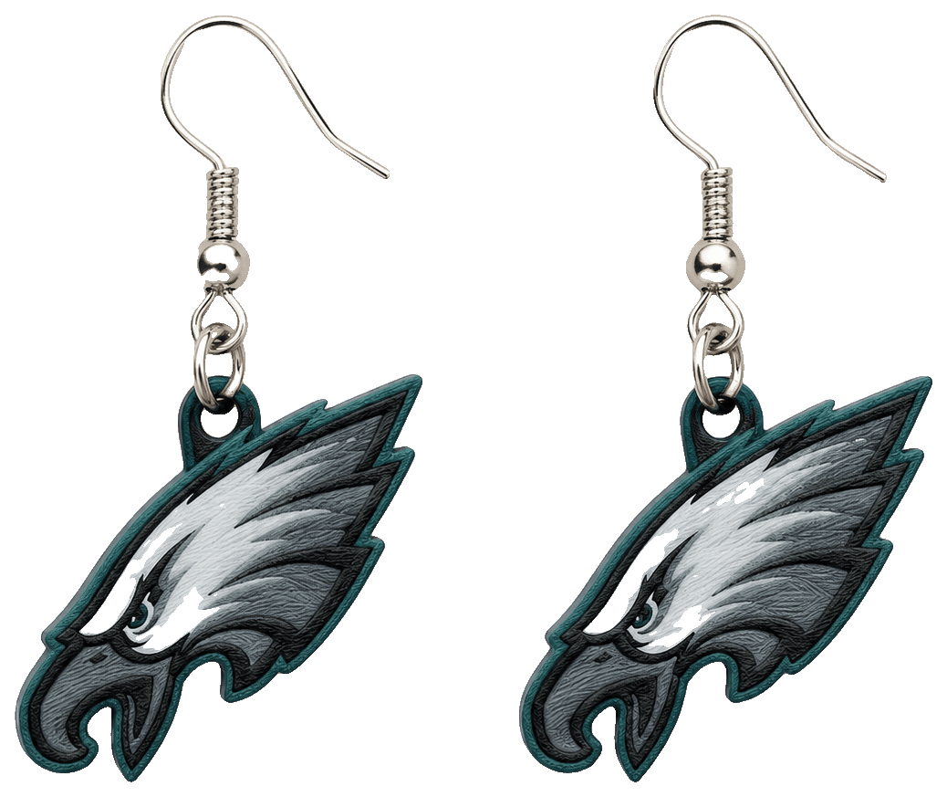 Philadelphia Eagles Dangle Earrings — 3D-printed earrings