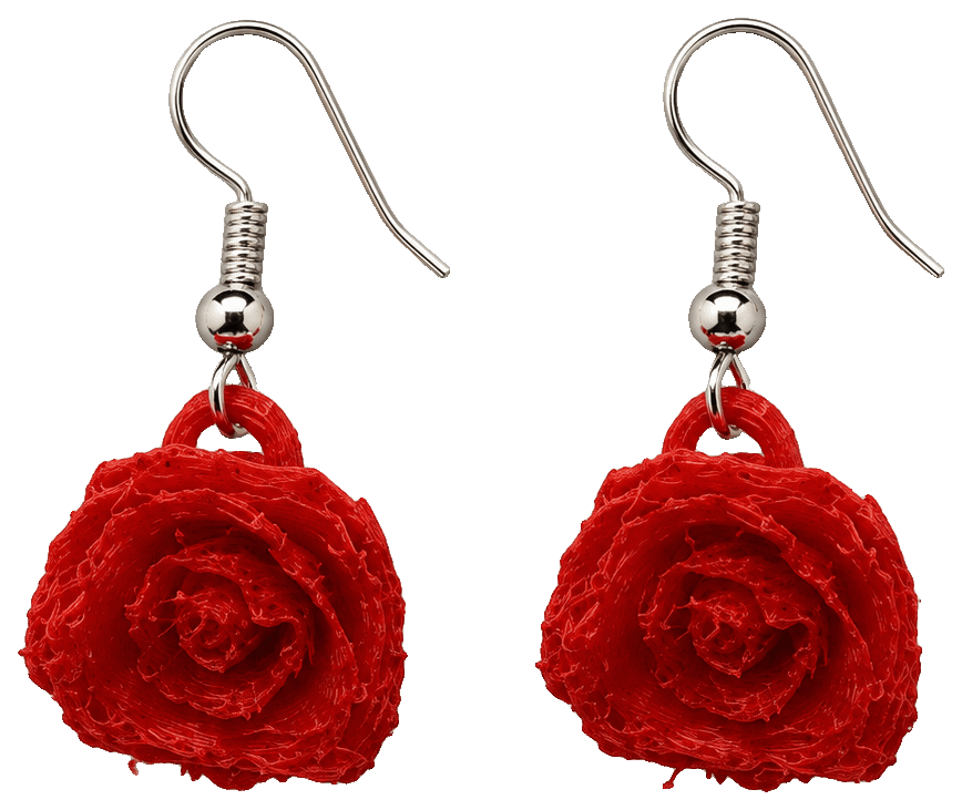 Rose Earrings by 3Dreams — 3D-printed earrings