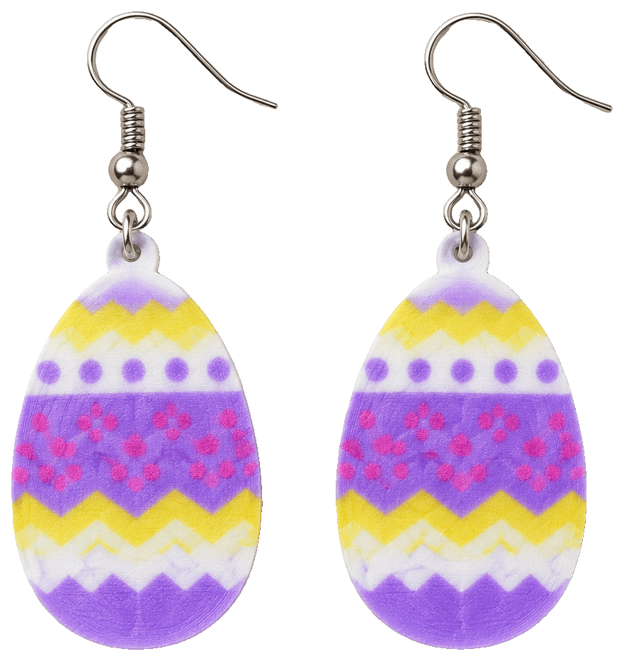 Easter Egg Earrings - Commercial Use — 3D-printed earrings