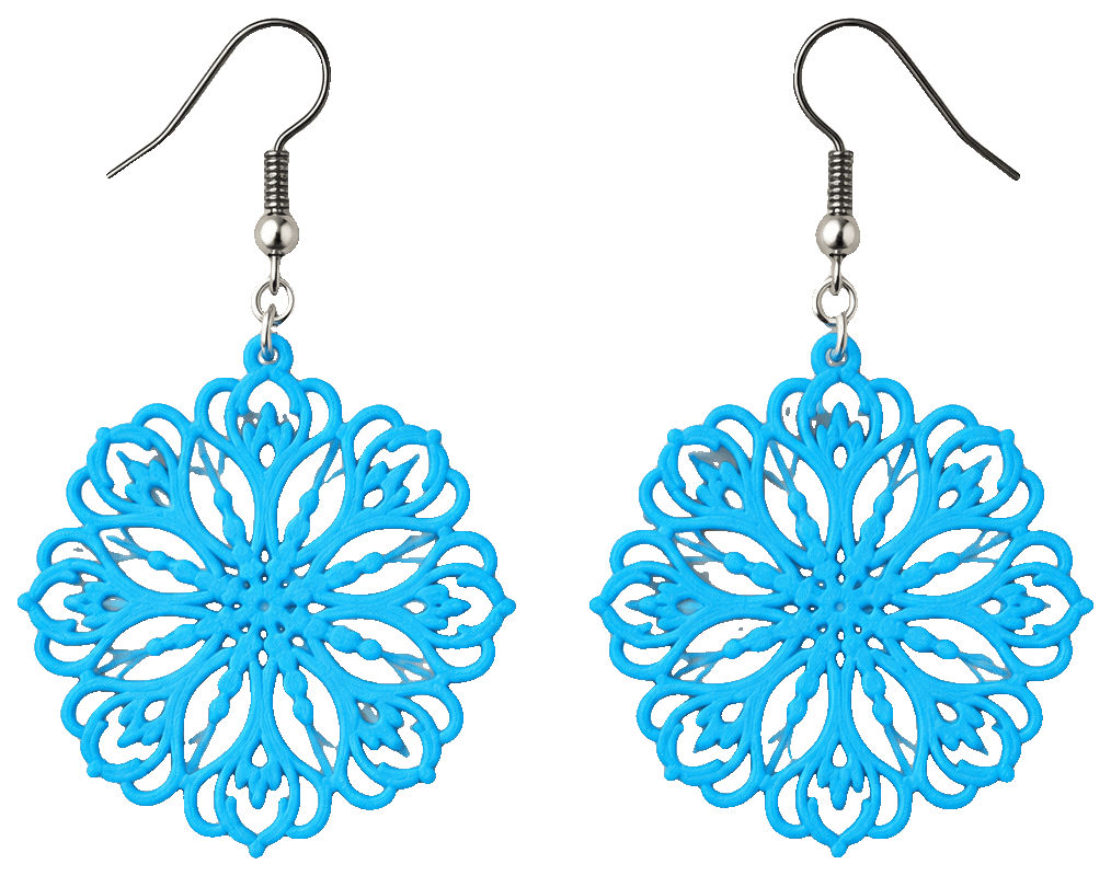 Mandala earrings by BSK — 3D-printed earrings
