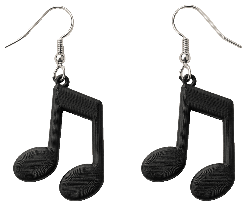 Music memo earring — 3D-printed earrings