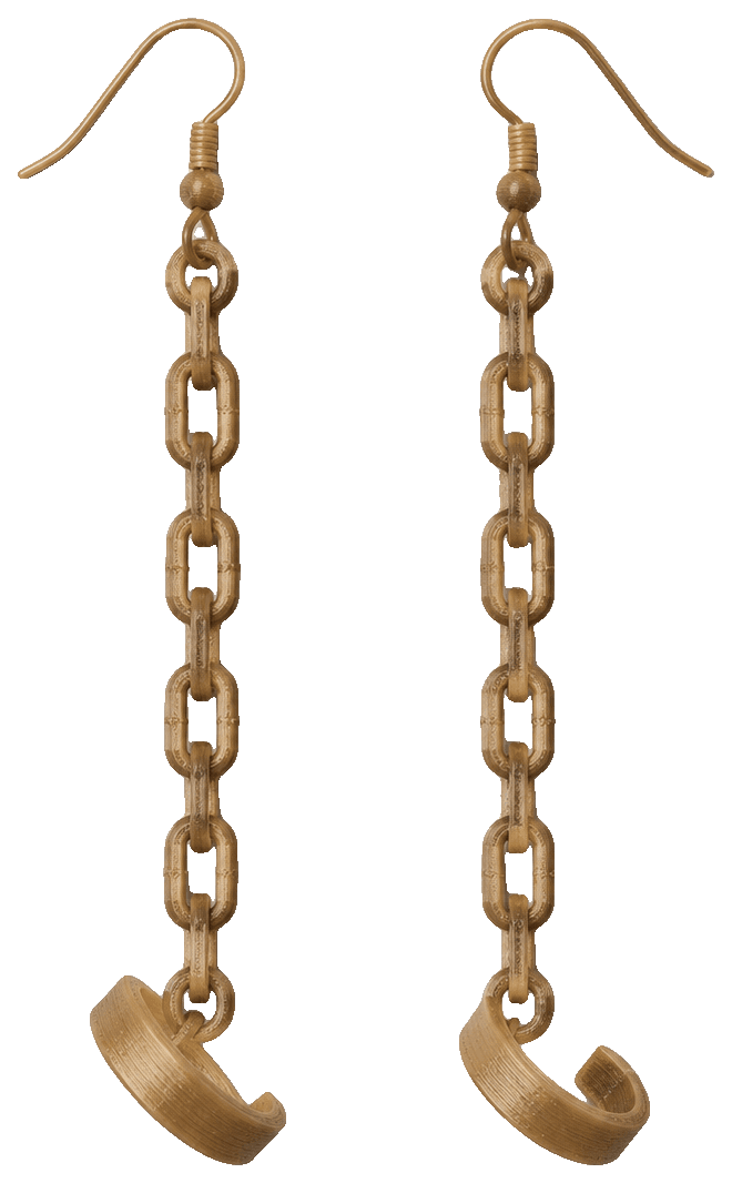 chain fursuit earring/piercing — 3D-printed earrings