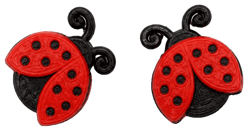 3D Printed Ladybug Stud Earrings Jewelry Gift Idea — 3D-printed earrings