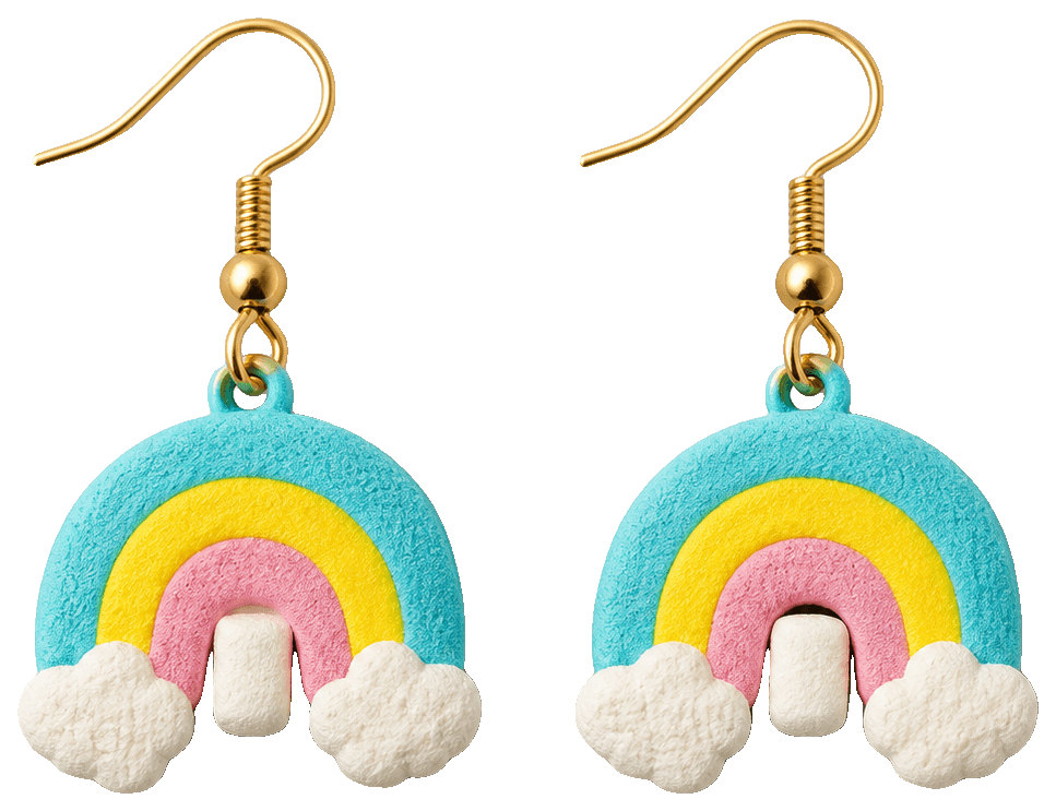 Lucky Charm Marshmallow earrings I St Patricks day — 3D-printed earrings