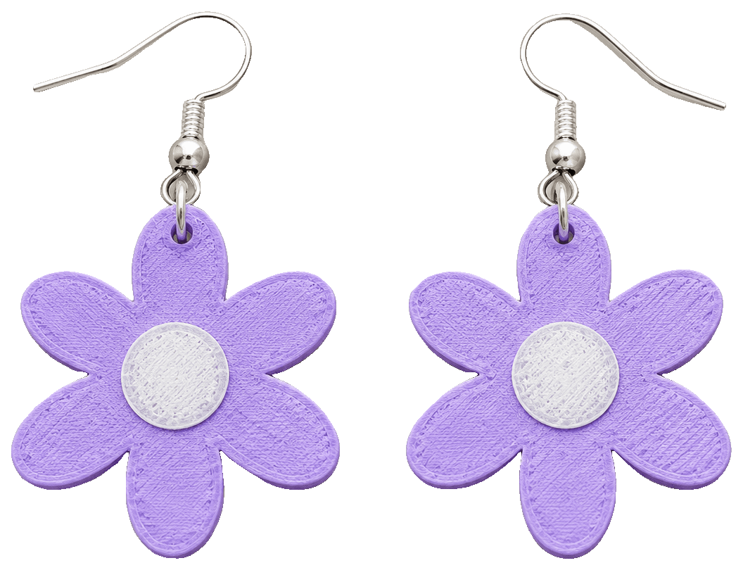 Flower Earrings by Brain Design — 3D-printed earrings