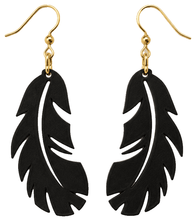 Earrings - Leaf — 3D-printed earrings
