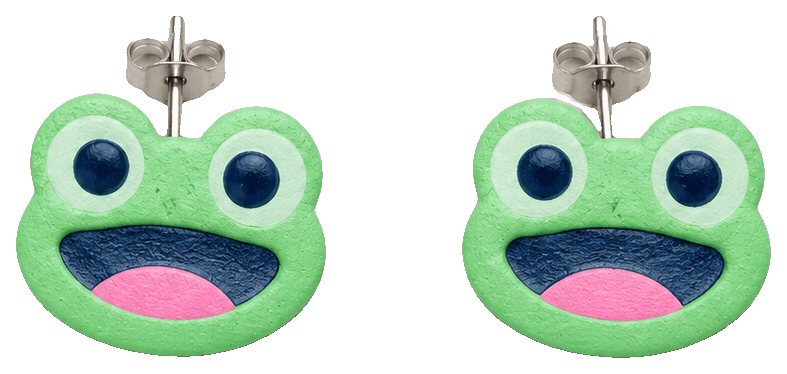 Froggo Stud Earring — 3D-printed earrings