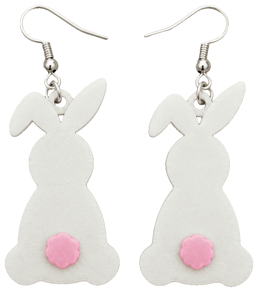 Easter Bunny Earrings by Brain Design — 3D-printed earrings