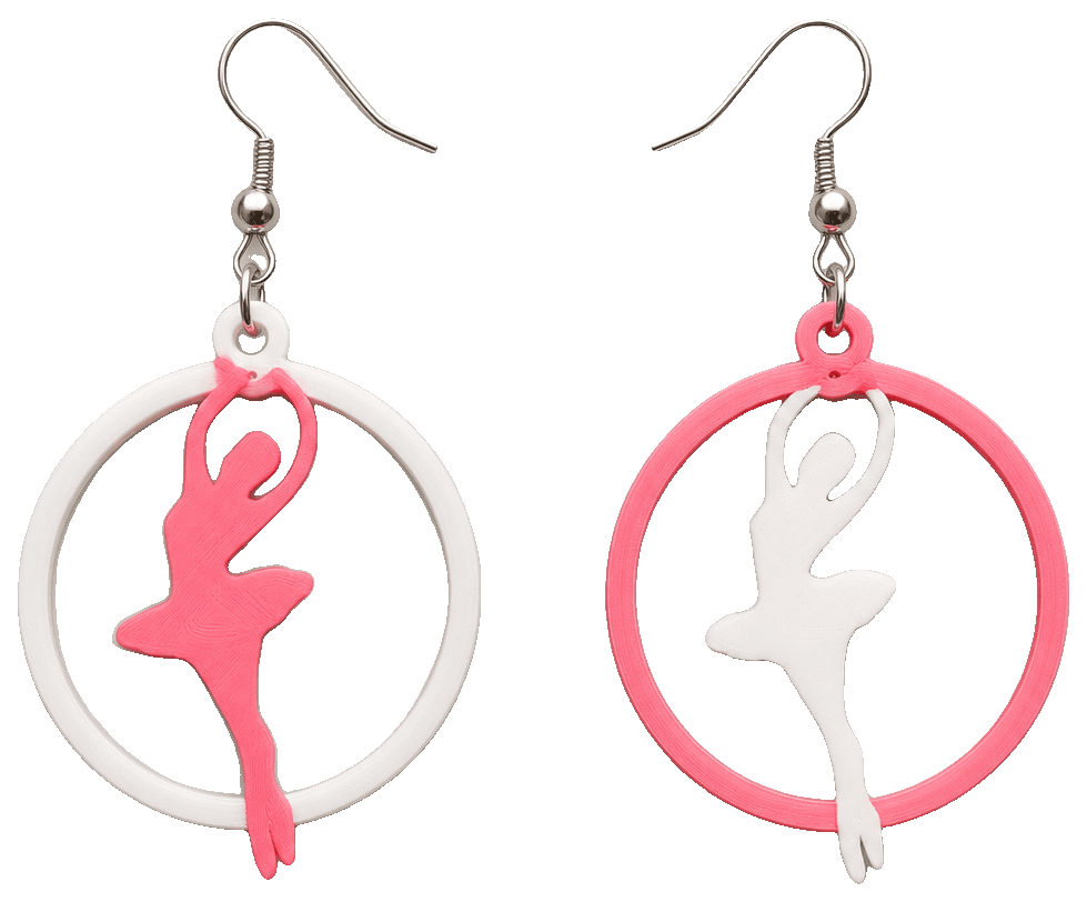 Ballet Dancer Earrings | Classical Dance Jewelry — 3D-printed earrings