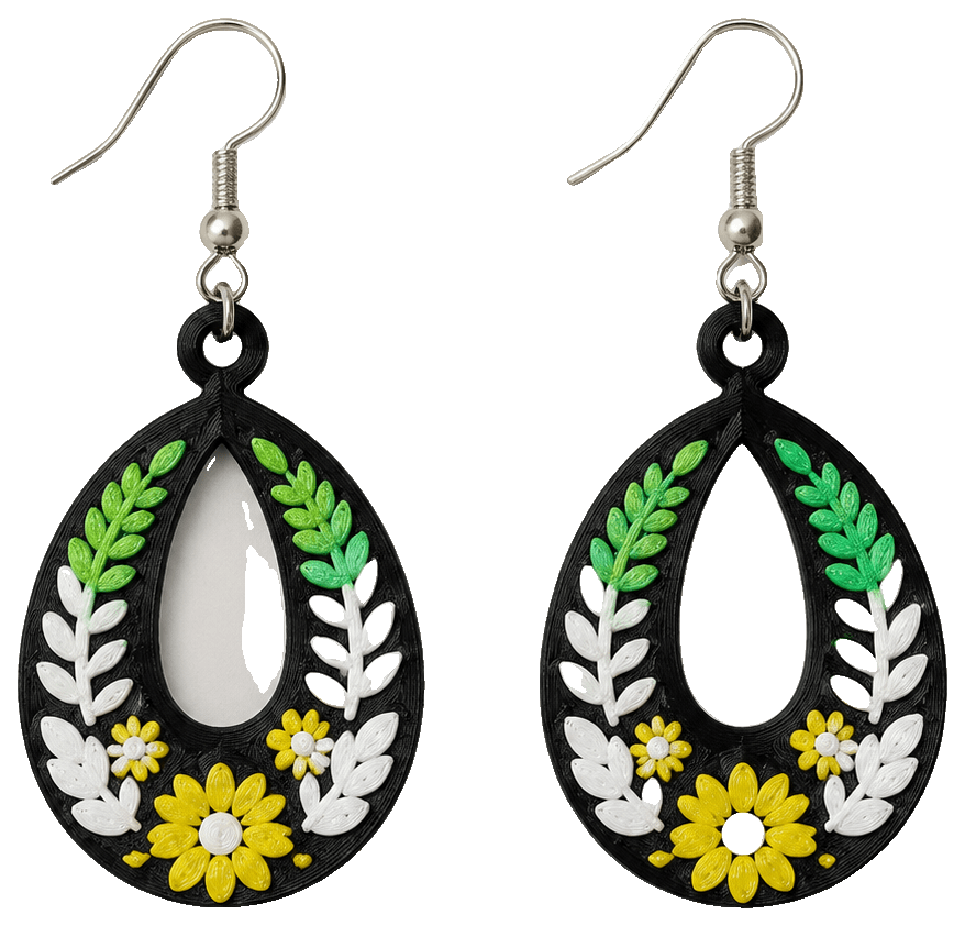 Easter egg earrings by Kotka_Stokrotka — 3D-printed earrings
