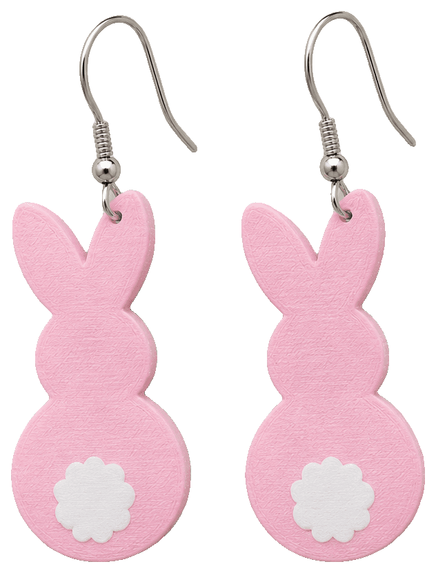 Cottontail Cuties | Easter Bunny Earring GIft — 3D-printed earrings