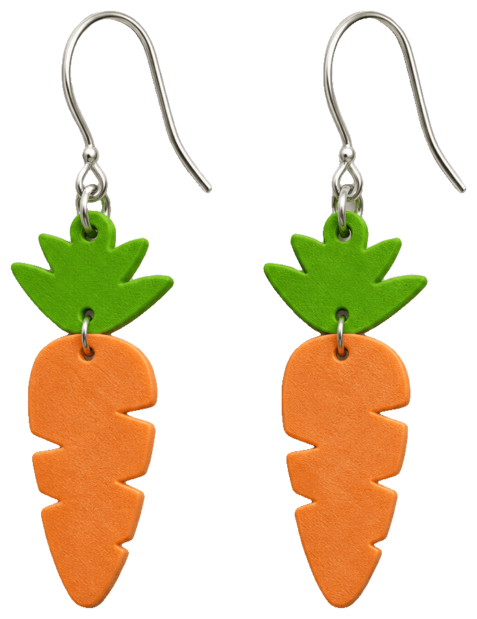 Easter Bunny Snack | Easter Carrot Earring GIft — 3D-printed earrings