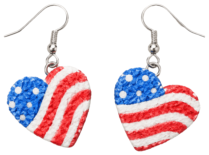 Flag Earrings — 3D-printed earrings