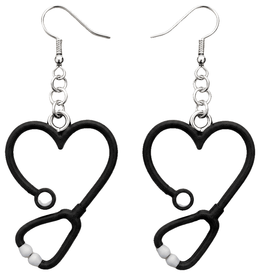 Stethoscope Earrings — 3D-printed earrings