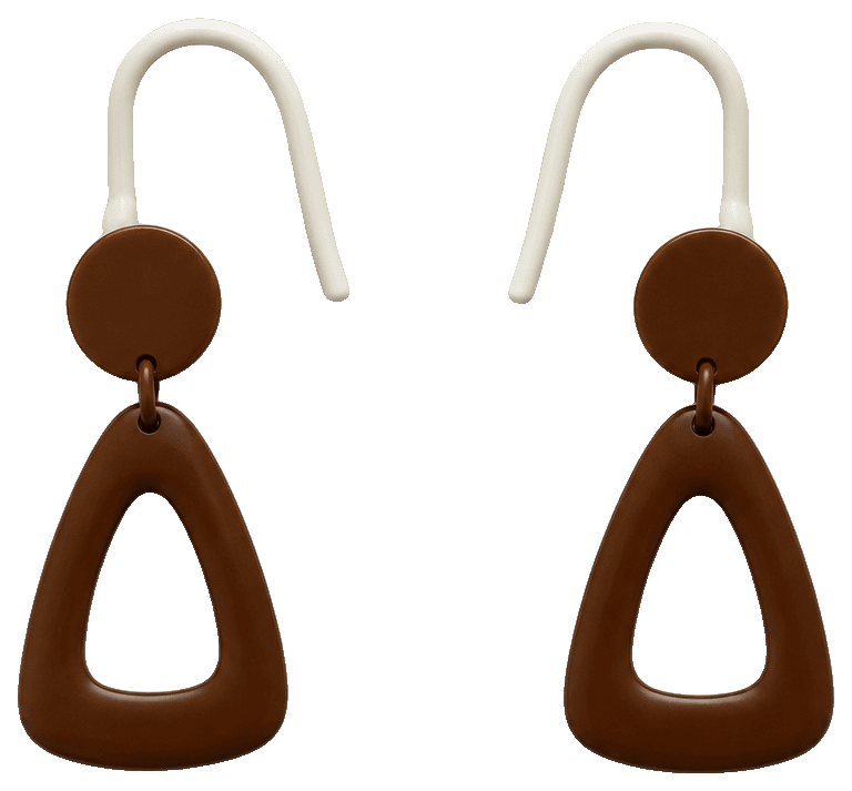 Dangle Earrings by Messy Productions — 3D-printed earrings