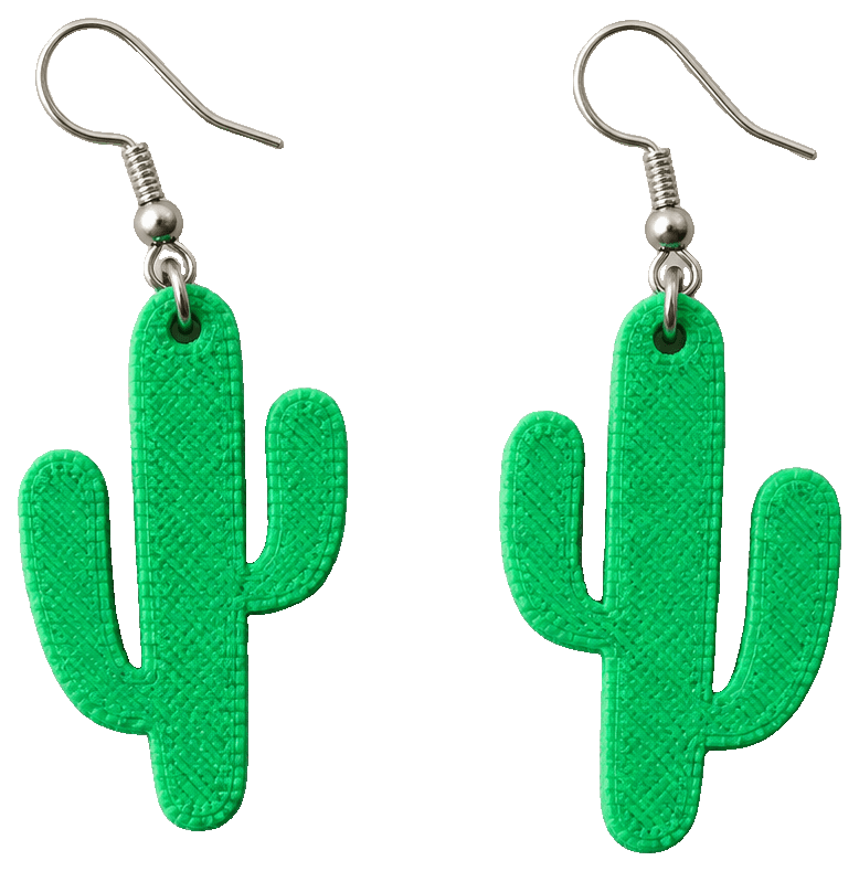 Cactus Earrings by Bond Built — 3D-printed earrings