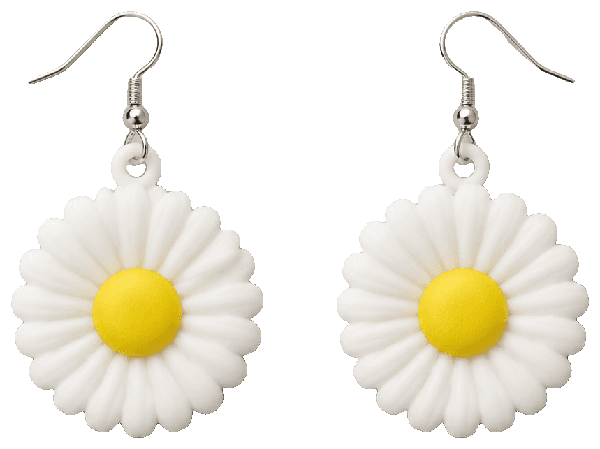 Daisy Earrings by ESmodels — 3D-printed earrings