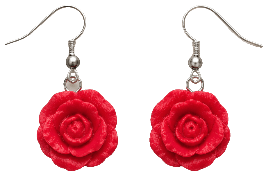 Pendientes rosa — 3D-printed earrings