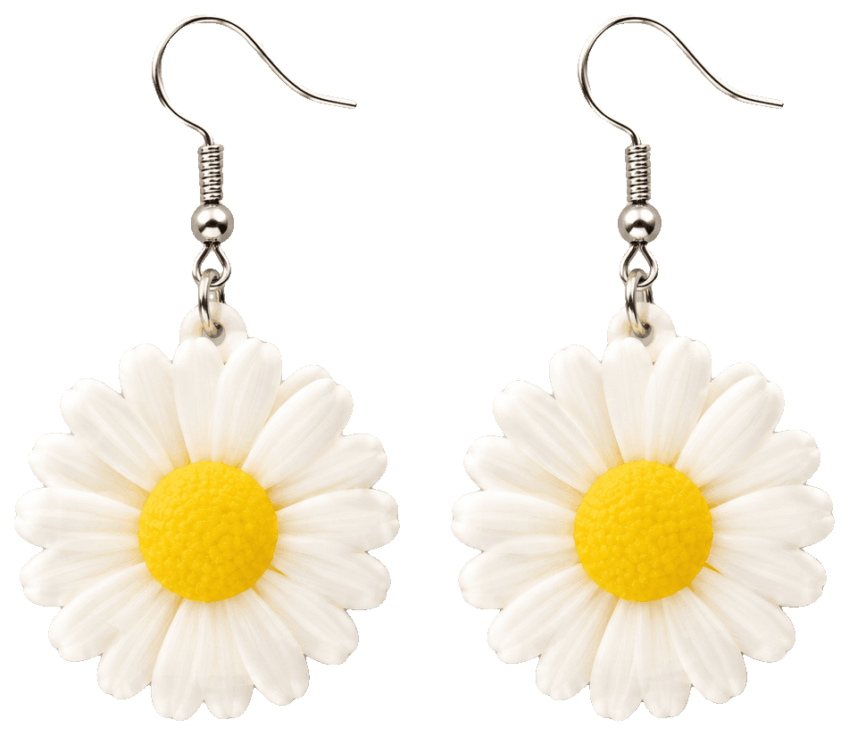 Daisy Earrings by Stefan Heer — 3D-printed earrings