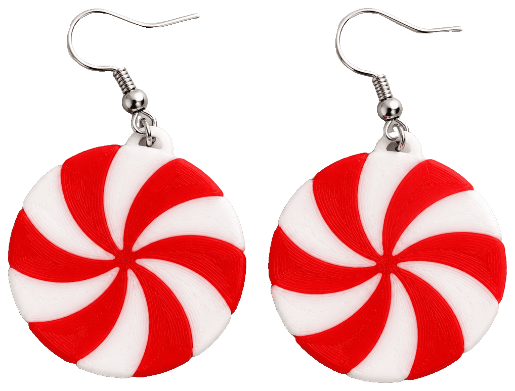 Candy earrings — 3D-printed earrings