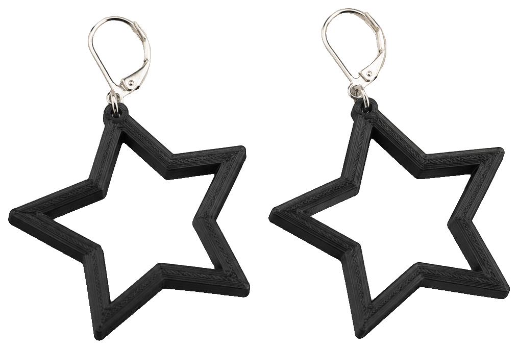 Star Earrings by Straithe — 3D-printed earrings