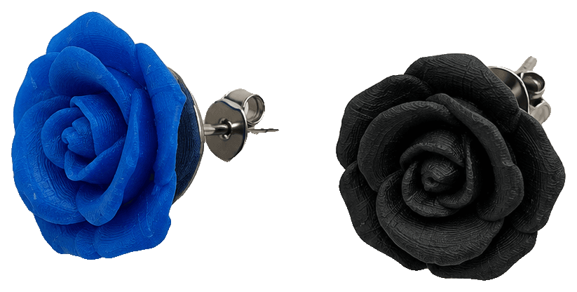 Rose Earrings – A Bloom of Elegance — 3D-printed earrings