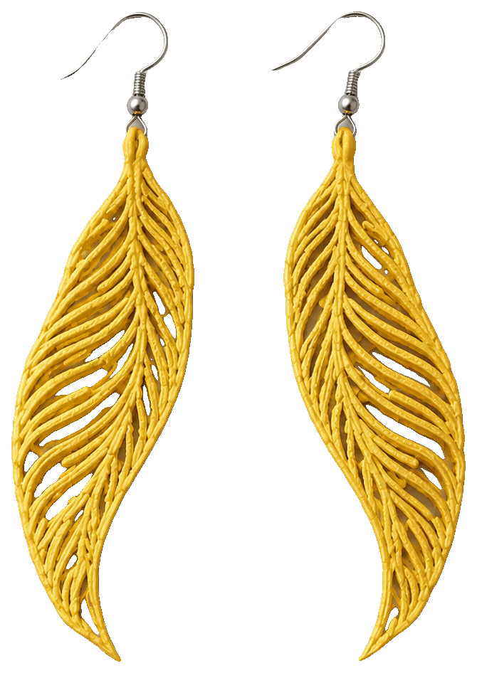 Earrings Tree Leaf — 3D-printed earrings