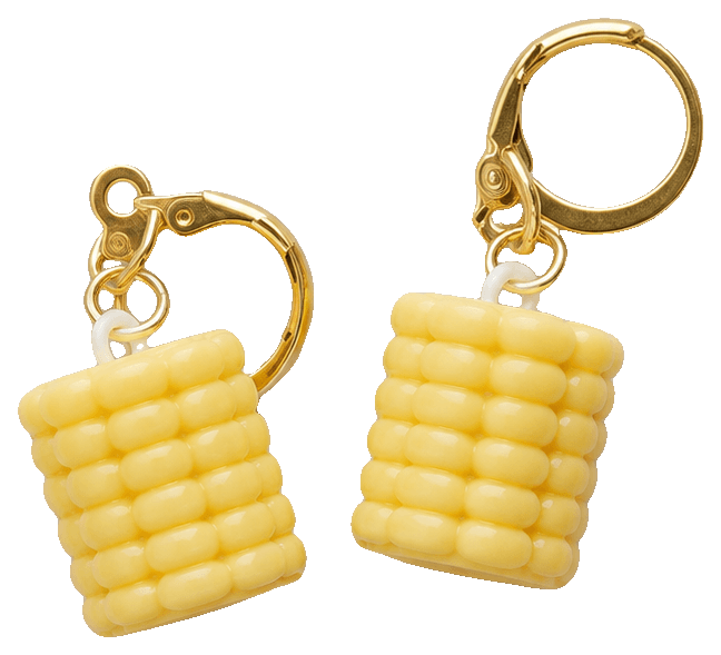 Corn the Cob earring — 3D-printed earrings
