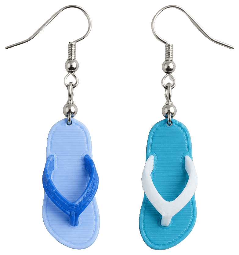 summer flip flops earring — 3D-printed earrings