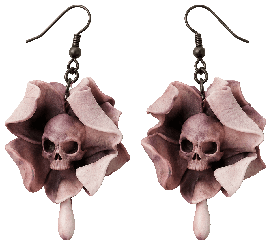 Dead Lily Dangling Earrings — 3D-printed earrings