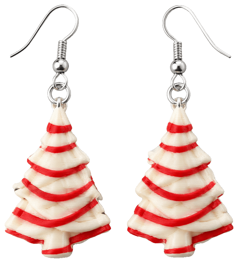 Snack Cake Earrings — 3D-printed earrings
