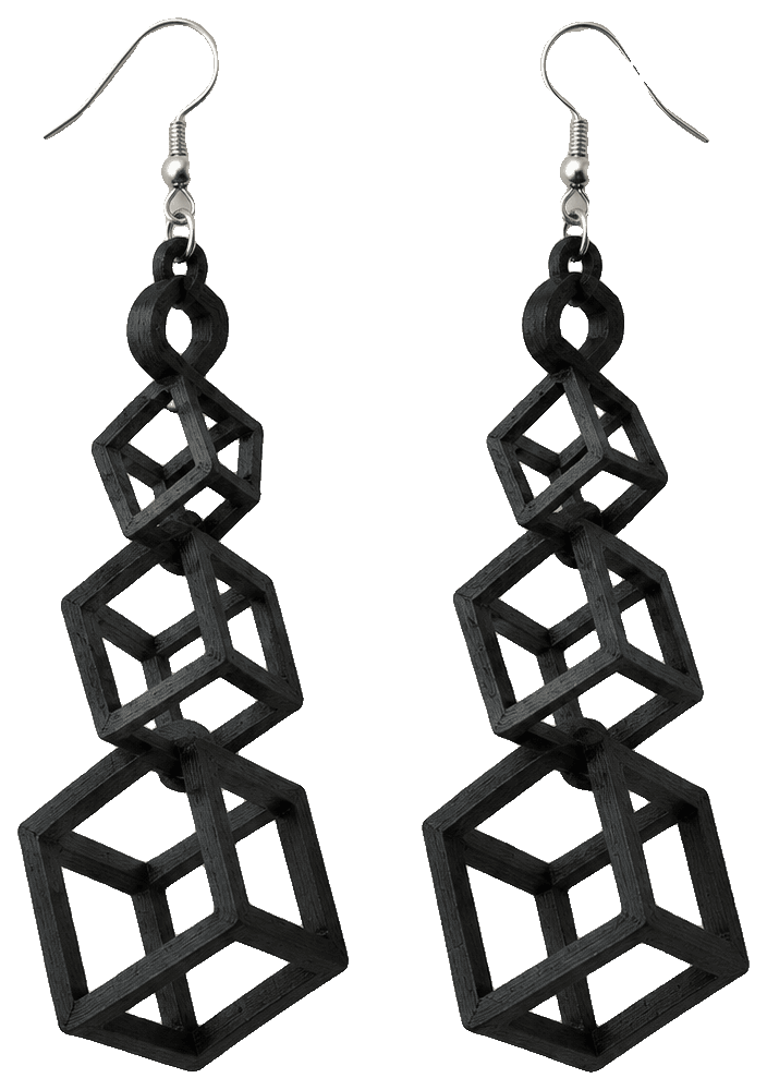 ORECCHINI CUBIC ODA — 3D-printed earrings