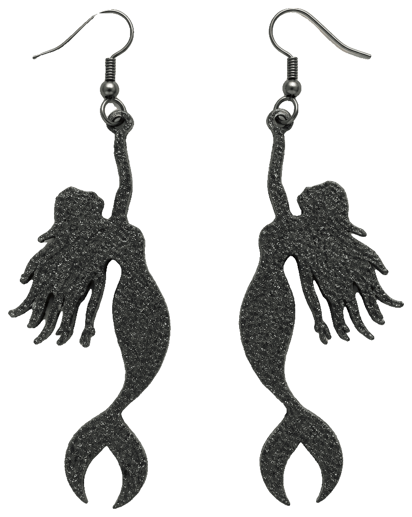 Mermaid Earrings by TraceTrove — 3D-printed earrings