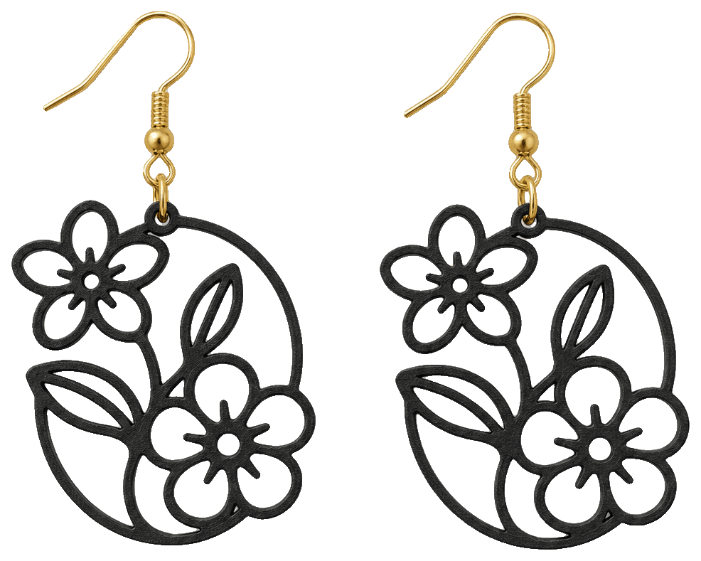 Pendientes florales — 3D-printed earrings