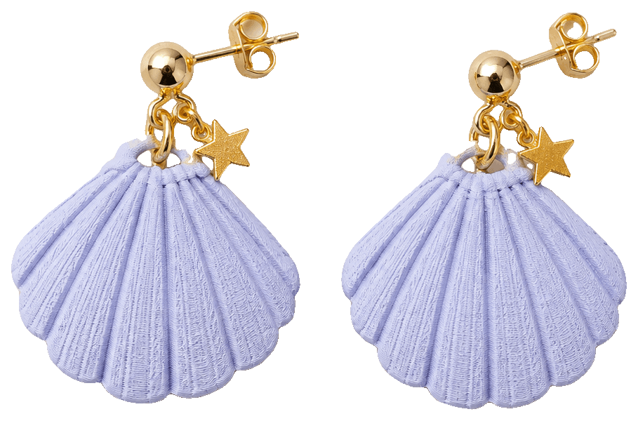 Boucles d'oreilles “Coquillages" — 3D-printed earrings