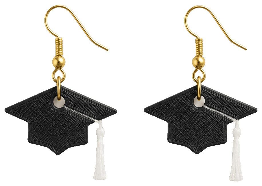 Graduation Earrings — 3D-printed earrings