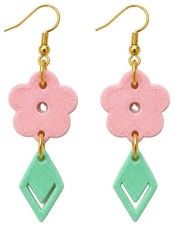 Boucles d'oreilles “Sweet Spring" — 3D-printed earrings